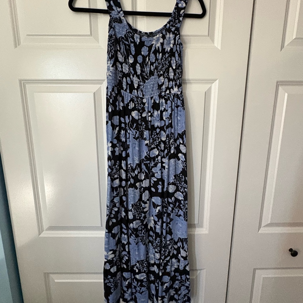 Justify Black and Blue Floral Maxi Dress
